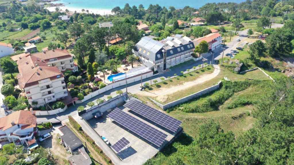 Vista aérea del Hotel Bosque Mar de O Grove.