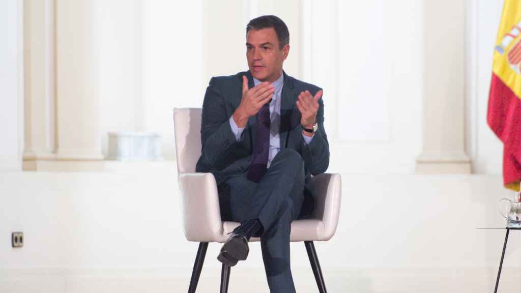 Pedro Sánchez este lunes en la jornada  ‘Un ingreso mínimo vital orientado a la inclusión’.