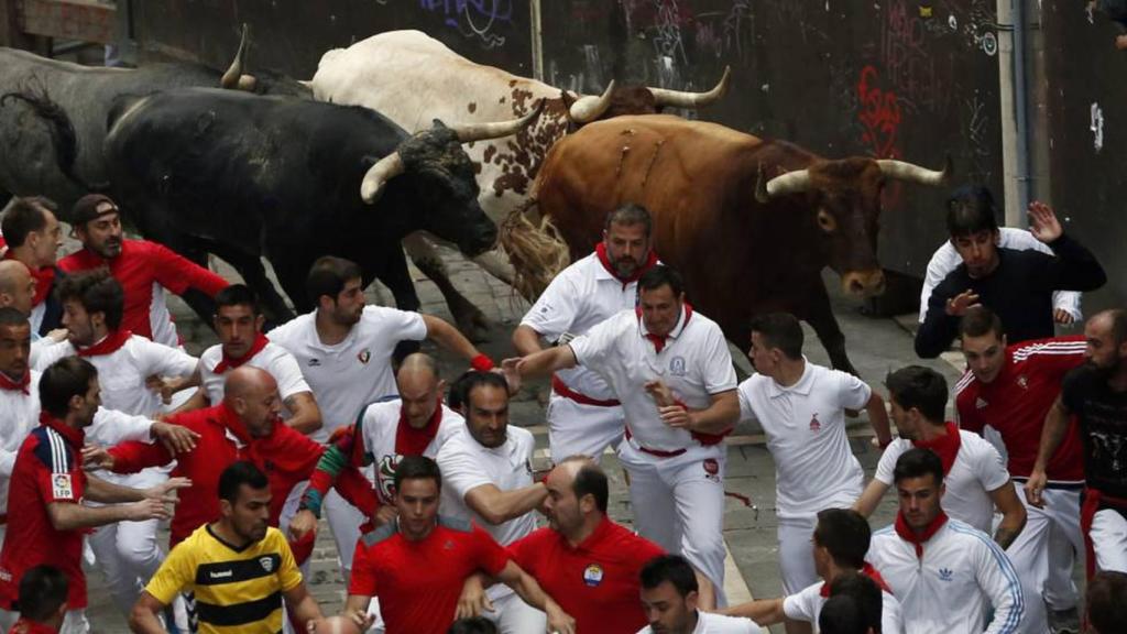 Celebración de un encierro de San Fermín.