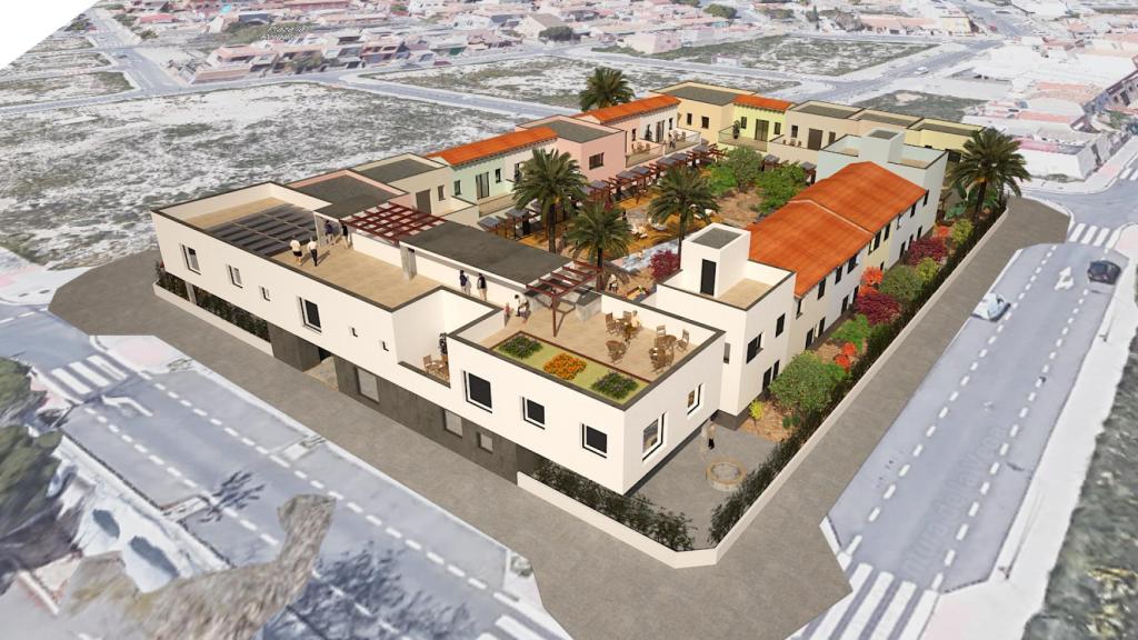 El proyecto Ágora de Alicante, sobre plano.