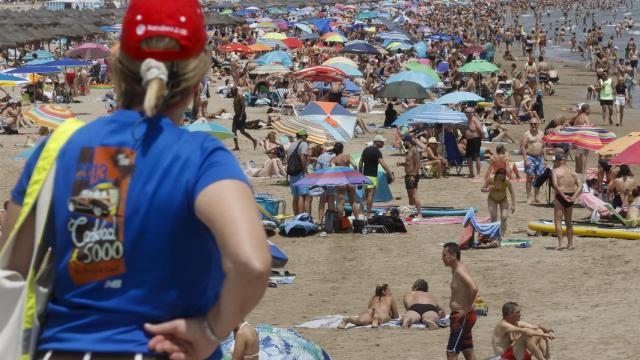 Aspecto que presentaba una playa valenciano el pasado fin de semana.