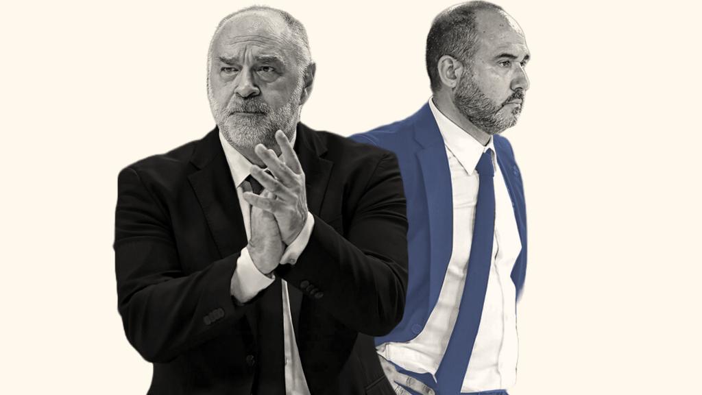 Pablo Laso y Chus Mateo en un fotomontaje