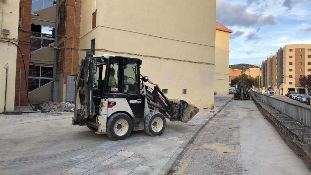 Obras en el barrio de La Paz de Cuenca.