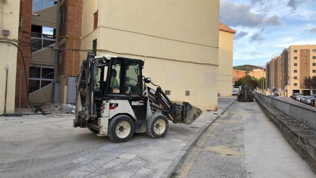 Obras en el barrio de La Paz de Cuenca.