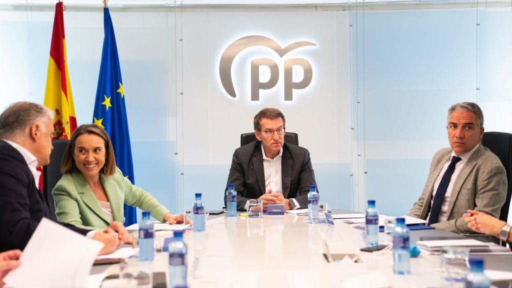 Esteban González Pons, Cuca Gamarra, Alberto Núñez Feijóo y Elìas Bendodo.