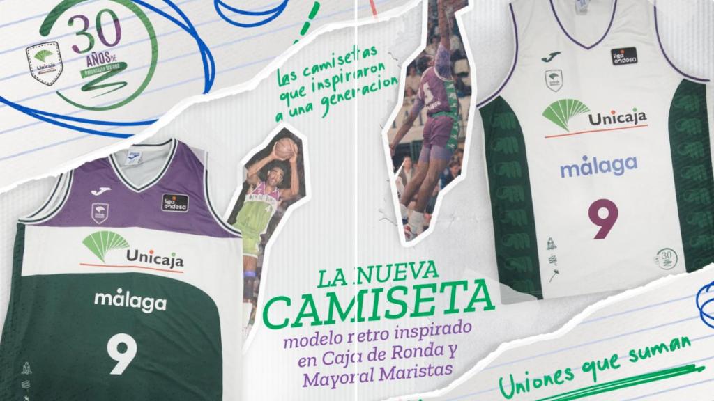 La nueva camiseta del Unicaja para la temporada 2022-2023