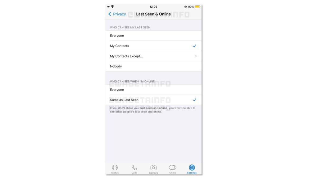 Versión beta de WhatsApp en iOS
