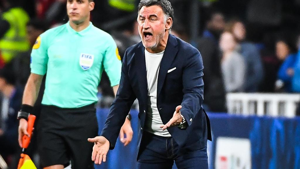 Christophe Galtier durante la final de la Copa de Francia.