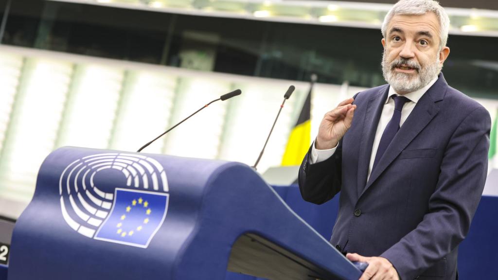 El portavoz de Ciudadanos, Luis Garicano, durante el debate de este martes en la Eurocámara