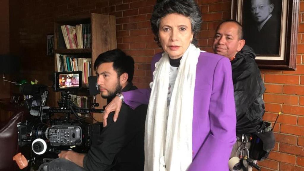 Patricia Reyes Spíndola en un momento del rodaje
