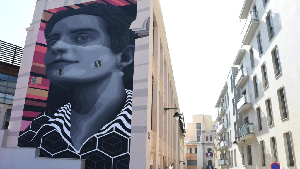 El mural de María Cegarra.