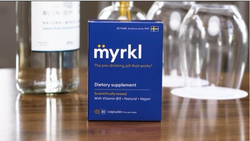 Las pastillas Myrkl, que prometen 'curar' la resaca.