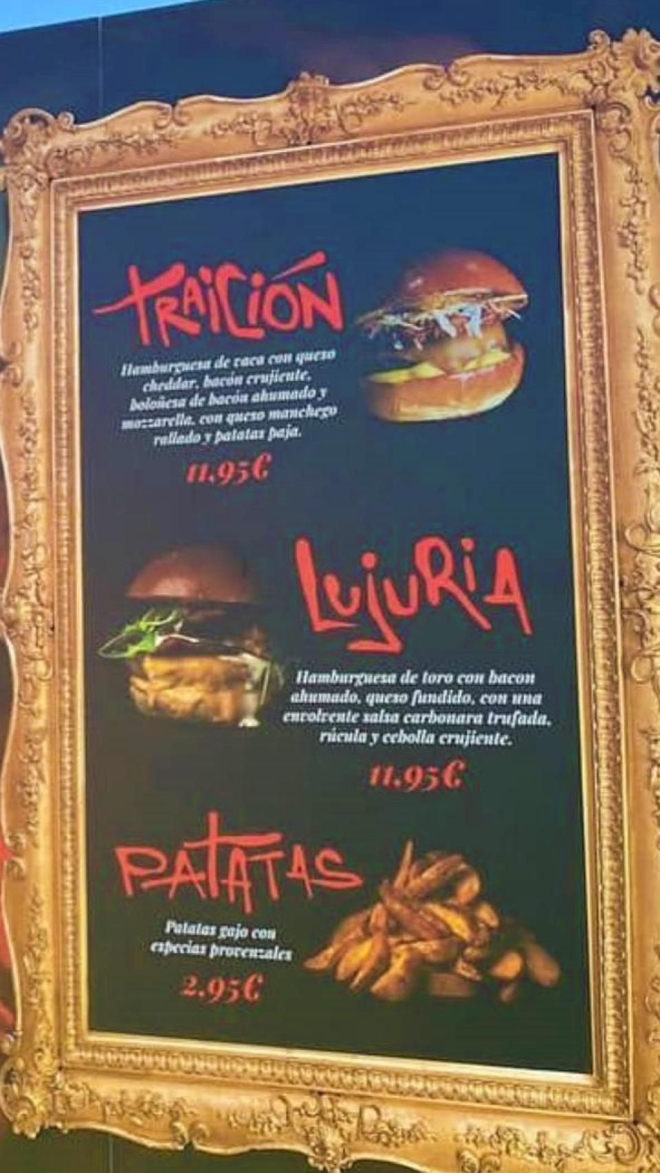 Cartel con precios de El Círculo