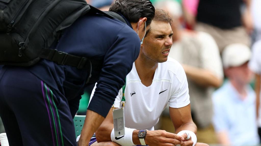 Nadal, durante el partido ante Fritz.