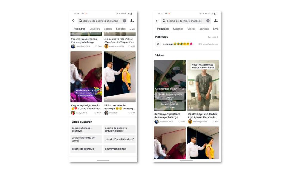 Tiktok reto del desmayo