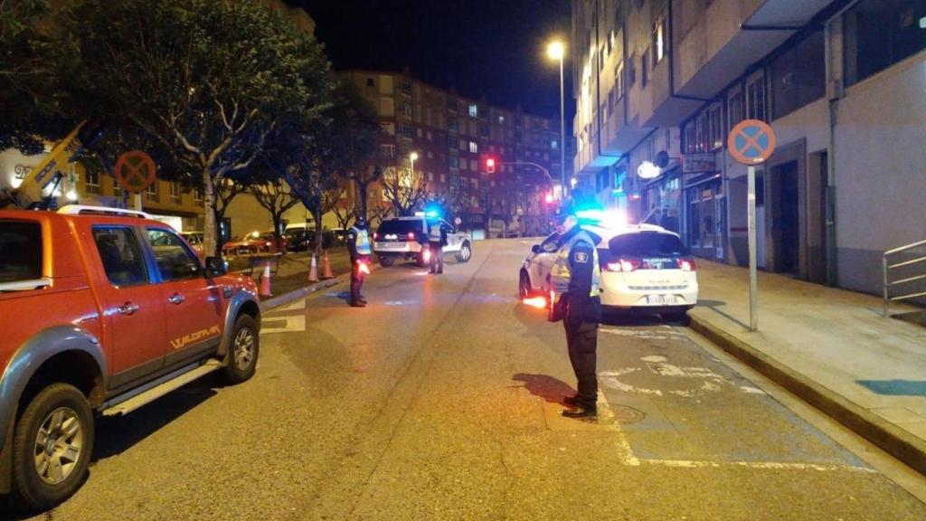 La Policía Local de Lugo en un control.