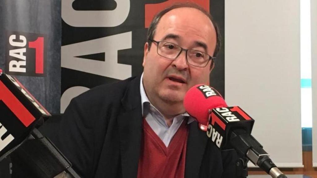 El ministro de Cultura y Deporte, Miquel Iceta, en una entrevista en RAC1.