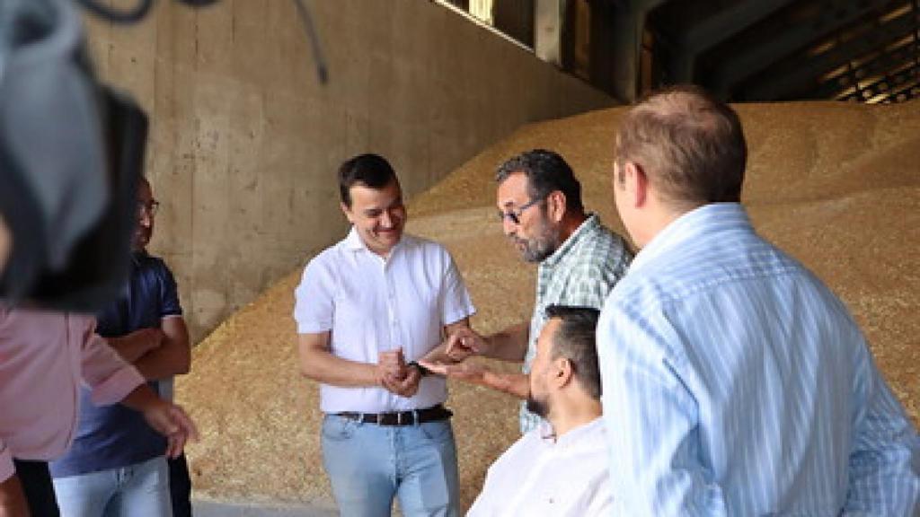 Un momento de la visita.