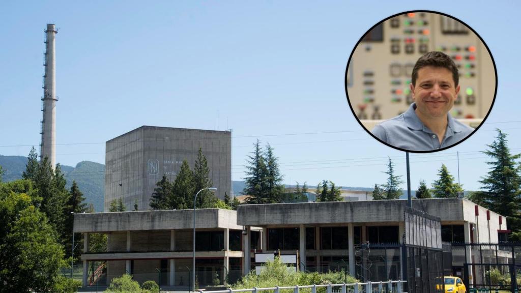 Imagen de la extinta central de Garoña y Alfredo García