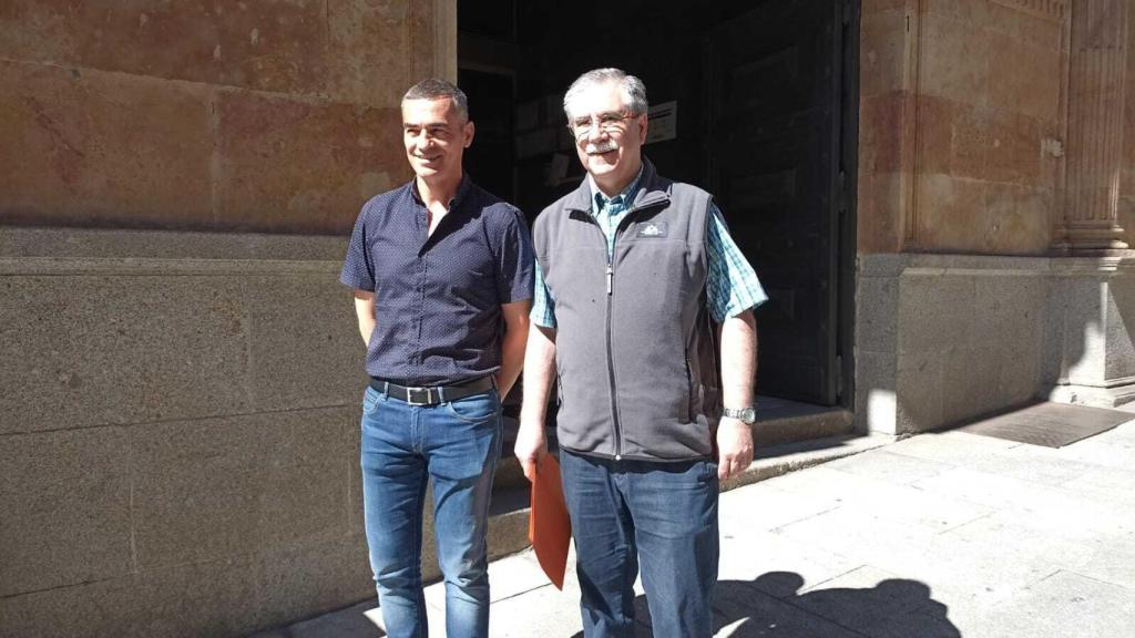 El diputado de Cs Jesús Luis de San Antonio, y el edil de Cs en Vitigudino José Antonio Pérez Blanco
