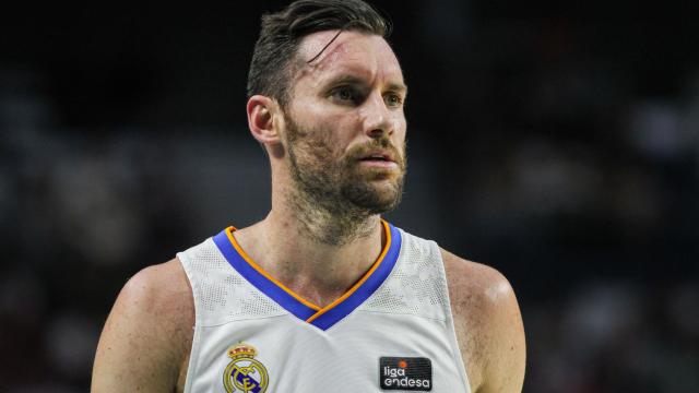 Rudy Fernández tras un partido con el Real Madrid