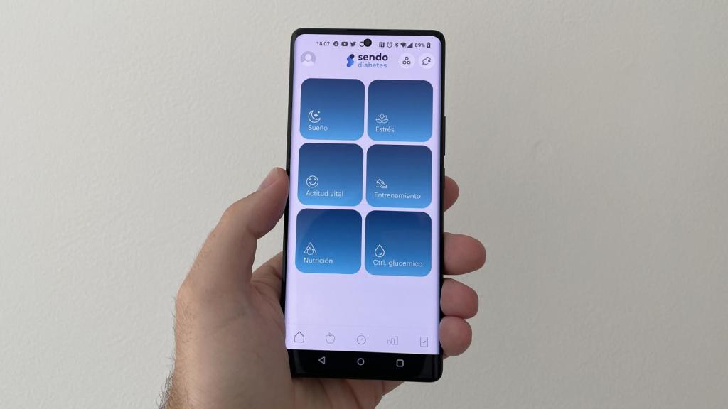 Sendo Diabetes permite controlar el sueño o el estrés.