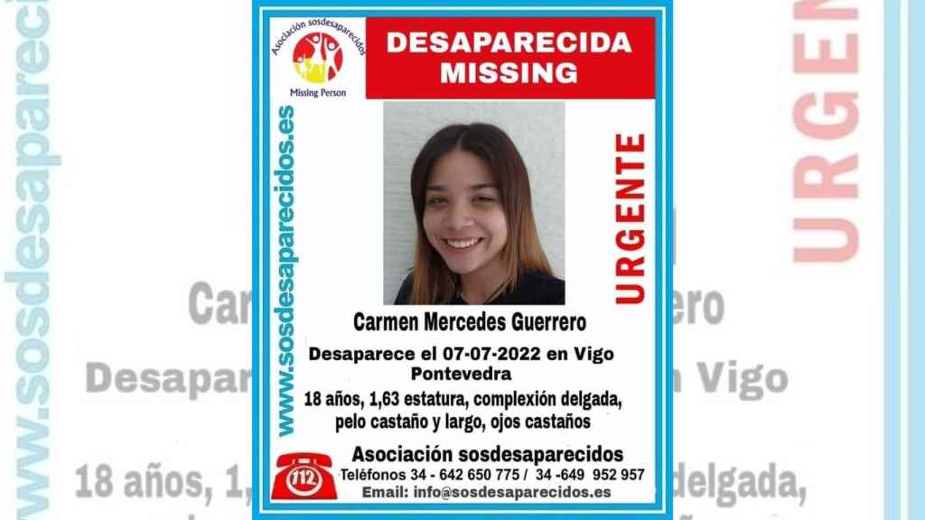 Cartel de SOS Desaparecidos.