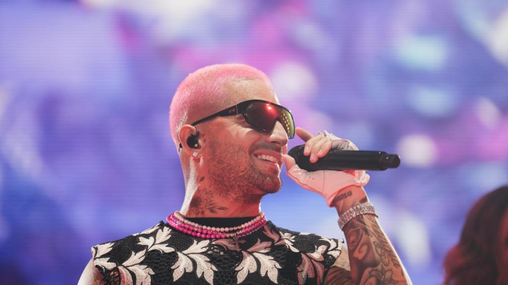 Maluma, en su concierto de este viernes en el WiZink Center.
