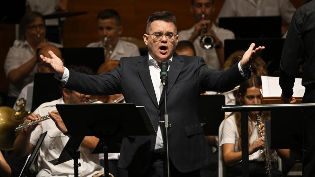 Un instante en la interpretación del himno.