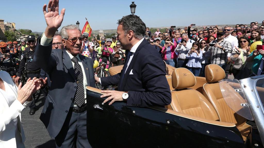 Federico Martín Bahamontes recibió un homenaje en Toledo en 2018 con la presencia de Perico Delgado, Miguel Induráin y Carlos Sastre.