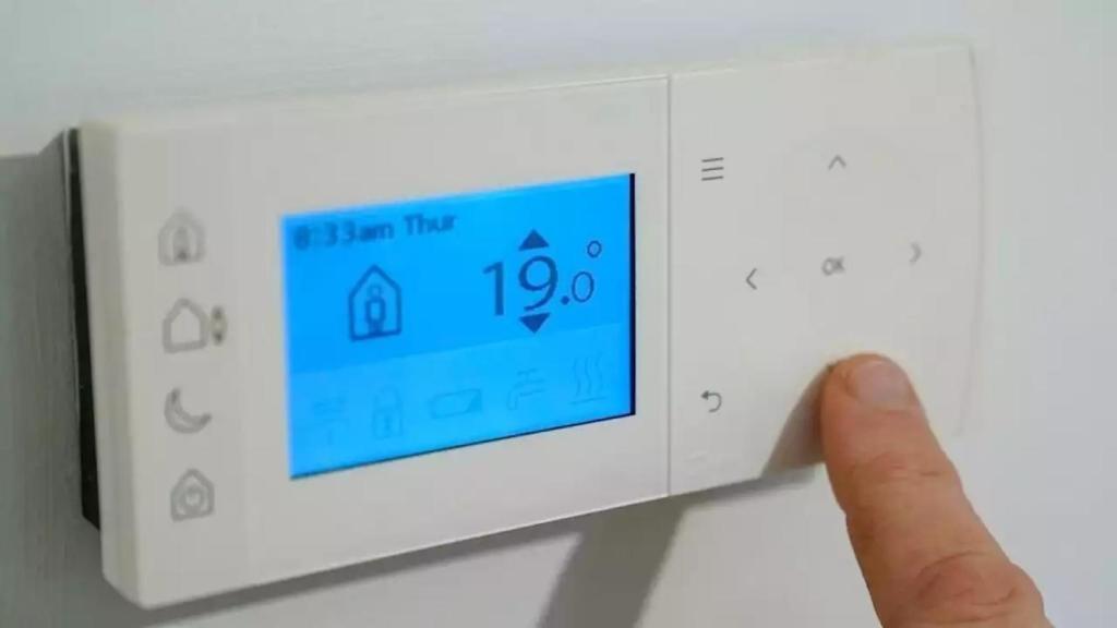 Pantalla de un termostato.