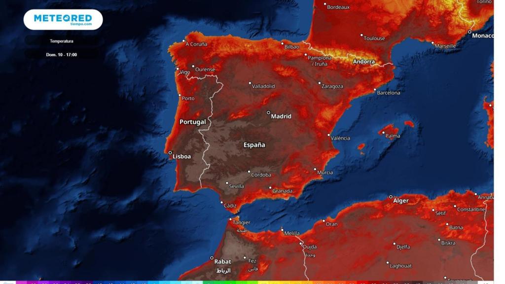 Anomalías de temperaturas en España. Meteored.