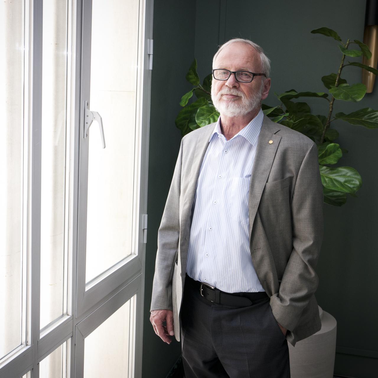 Hartmut Michel, en la sede de la Fundación Ramón Areces, tras la entrevista con D+I.