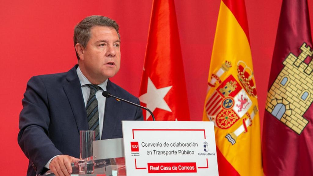 Emiliano García-Page este lunes en Madrid.