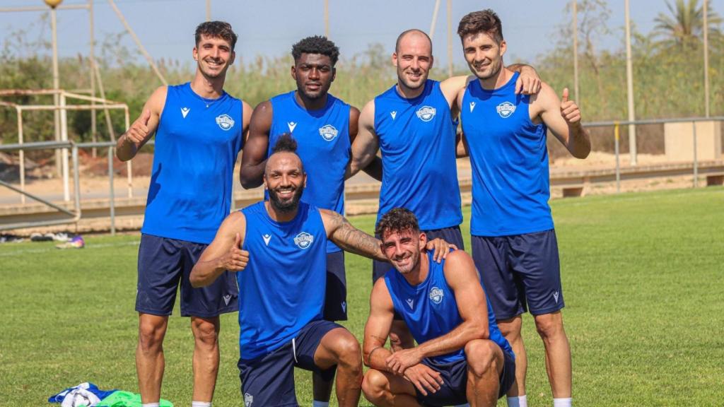 Imagen del primer entrenamiento, esta mañana.