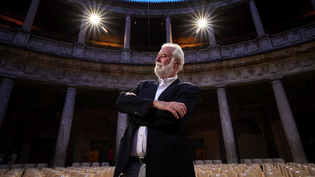 Antonio Moral en el Palacio de Carlos V de La Alhambra. Foto: Fermín Rodríguez