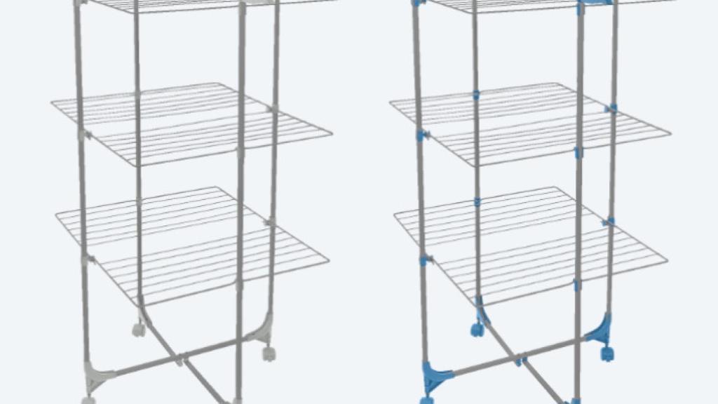 Tendedero de torre con ruedas