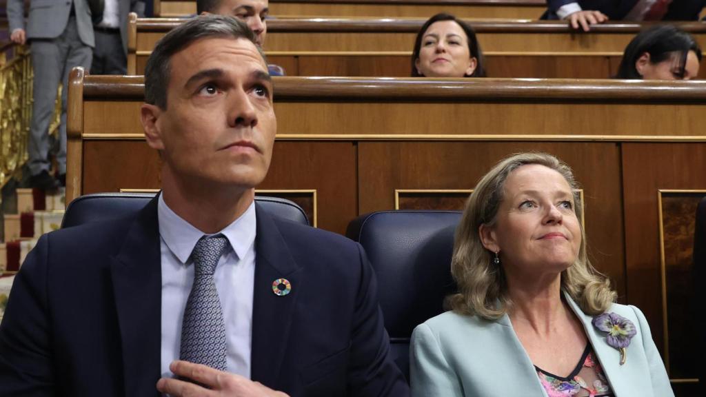 El presidente del Gobierno, Pedro Sánchez, este martes durante su intervención en el debate sobre el estado de la nación.