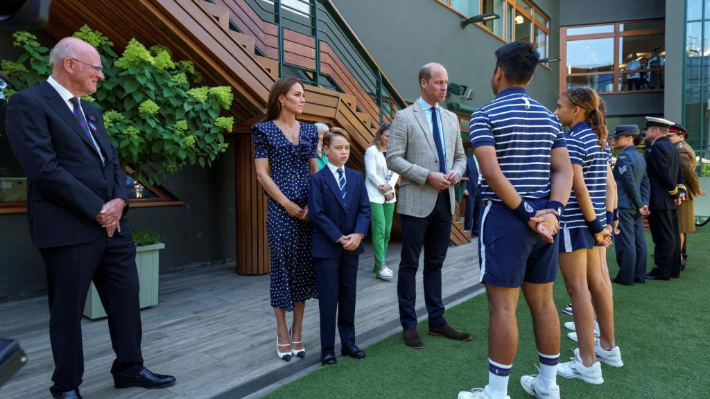 Parte de la familia real británica en Wimbledon.