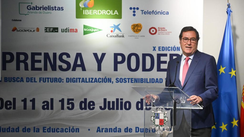 El presidente de la CEOE, Antonio Garamendi, Interviene en la segunda jornada de la X edición del curso universitario ‘Prensa y Poder