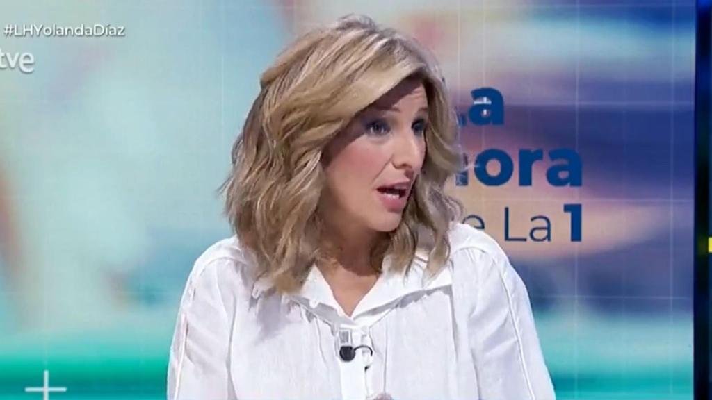 Yolanda Díaz en entrevista a La Hora de la 1.