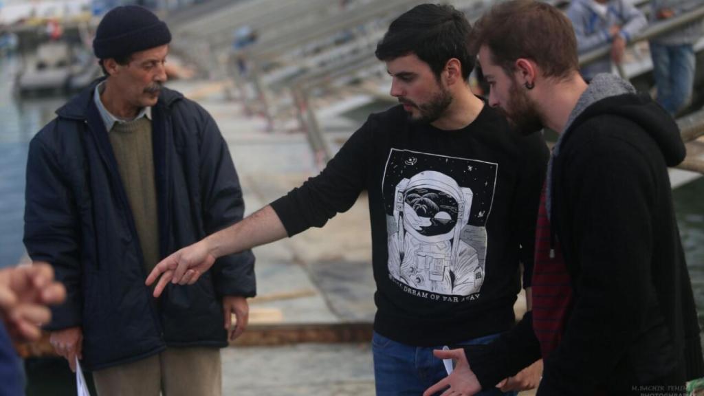 Pablo Barce durante el rodaje de su primer cortometraje.
