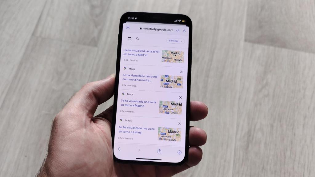 El Historial de Ubicaciones de Google Maps.