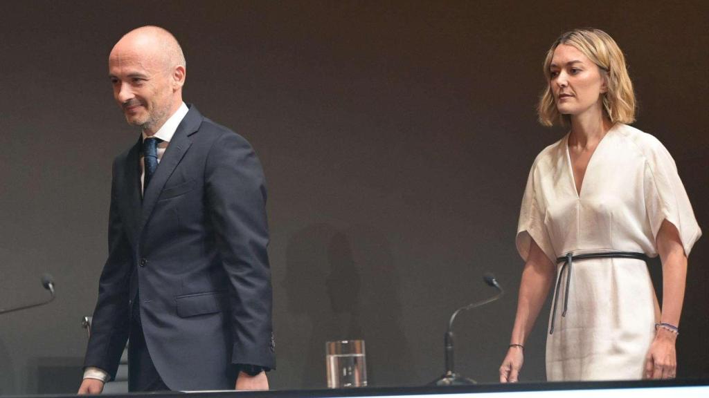 El consejero delegado de Inditex, Óscar García Maceiras, y la presidenta de Inditex, Marta Ortega.