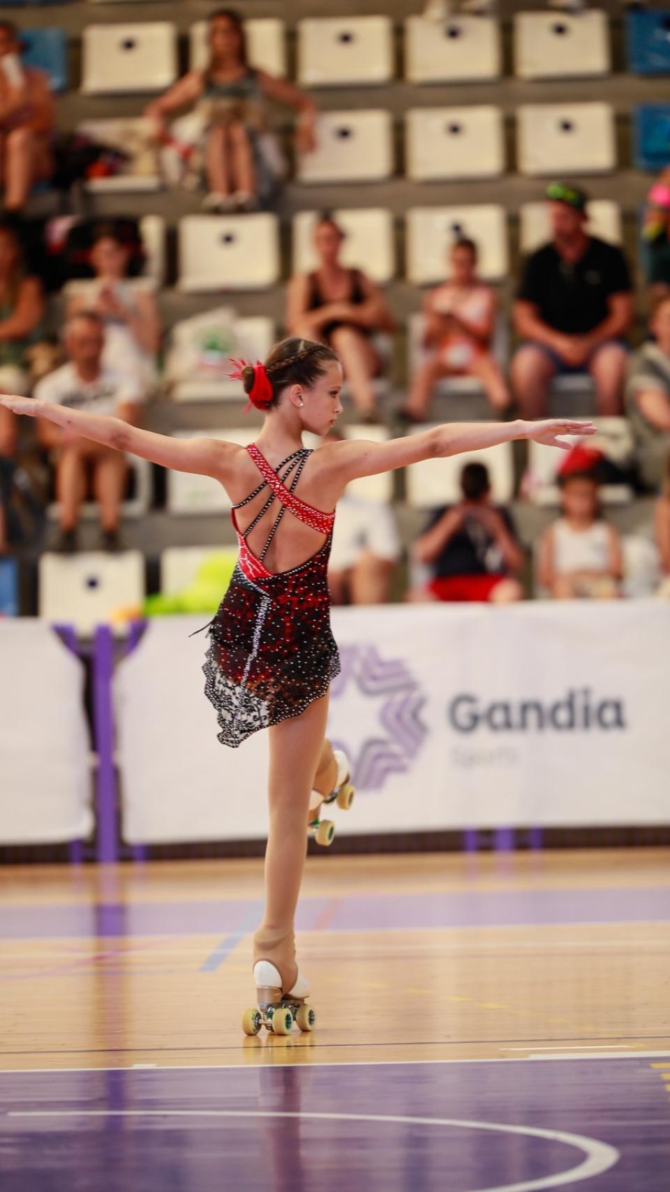 Irene Porro participando en una competición