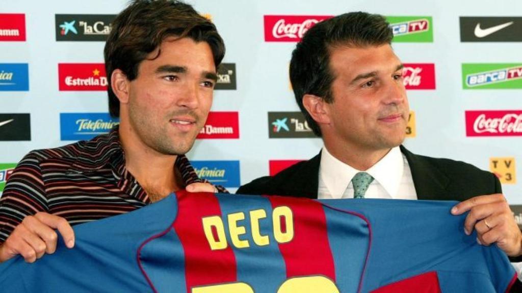 Deco y Laporta, en 2004