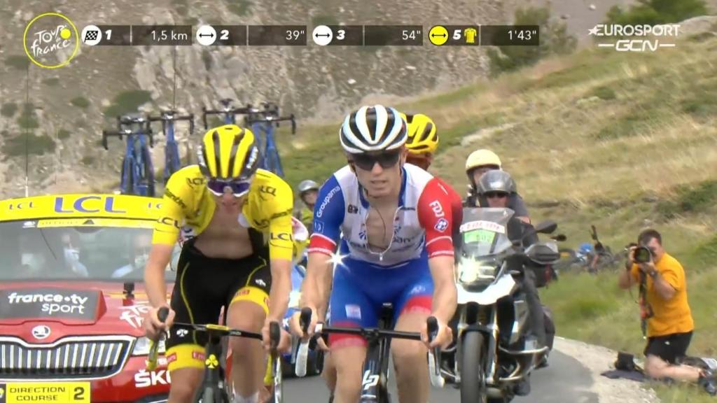 David Gaudu y Yates dejan a Pogacar.