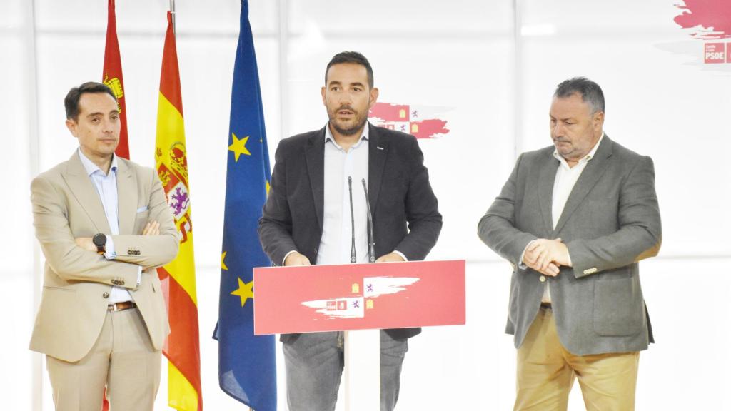 Luciano Huerga, a la izquierda, Miguel Ángel Blanco, en el centro y Eduardo Morán a la derecha