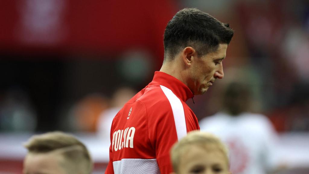 Robert Lewandowski, con la selección de Polonia