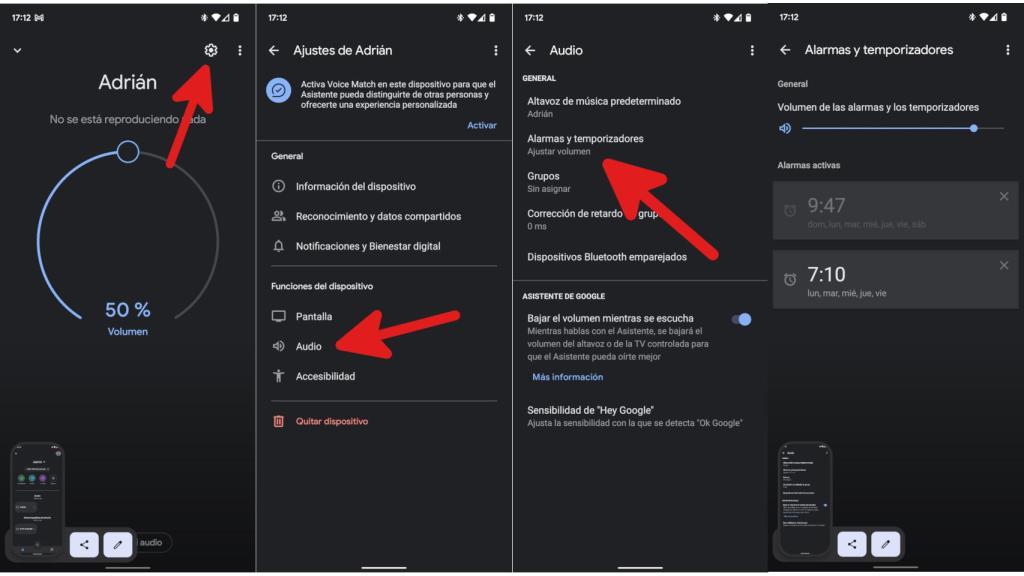 Cómo gestionar alarmas en Google Home